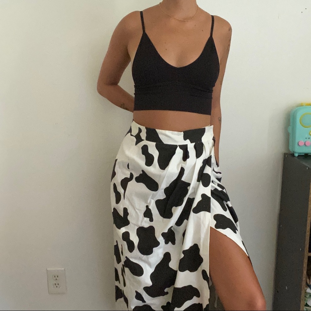 VINTAGE COW PRINT SKIRT